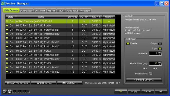 4096 Pixel Salve DMX LED-Controller H802RA 4 Ports Aluminiumlegiertem Material 12